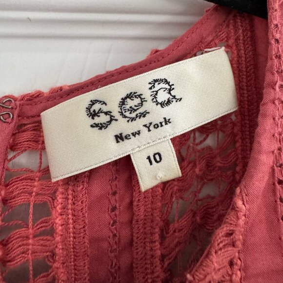 Sea New York "Thora" Print Dress in Rose, size 10 - Picture 7 of 12